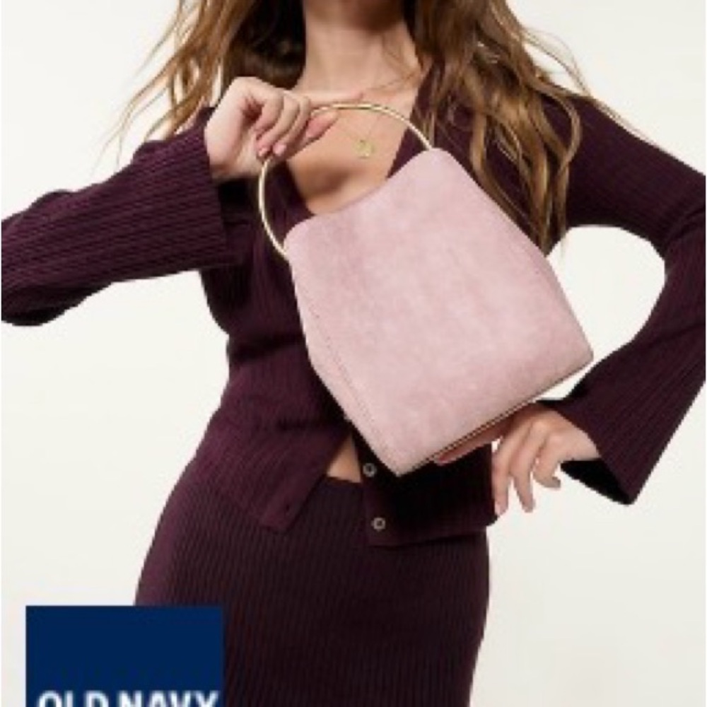 Old Navy Women's Blush Suede Shoulder Bag